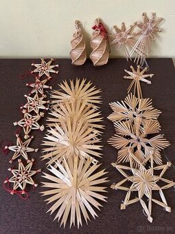 TRADIČNÉ SLAMENÉ OZDOBY z ÚĽUV 18 ks