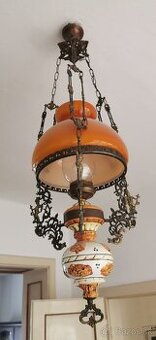Starožitný keramický luster
