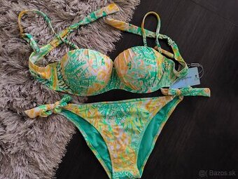 Vystužené plavky mätovo žlté XS,S,M - 1