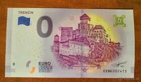 0€ bankovka Trenčin vzácna bez dĺžňa na i
