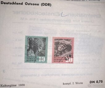 Známky - kultùra, Nemecko DDR - 1