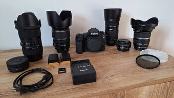 Canon 90D + 7 objektívov + Príslušenstvo (Fotokit)
