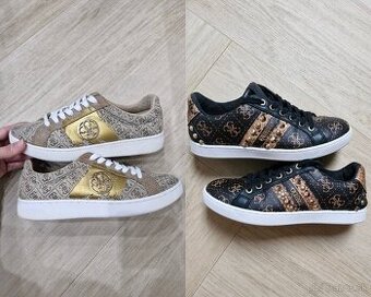 Guess cierne hnede bezove zlate monogram tenisky 36 a 38