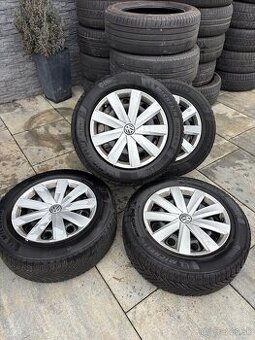 ✅5x112 r16 Passat b8 zimná sada plechové disky plus pneu