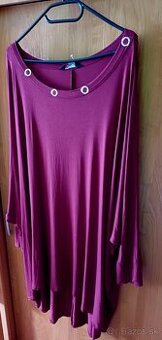 Bordové šaty pre moletky xxxl