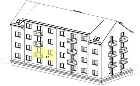 Na predaj nové byty 2+kk na 2.NP s balkónom a parkovaním - 1