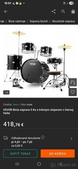 Predám akustické bicie-VEVOR