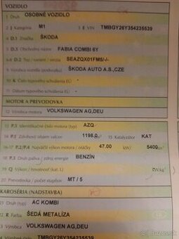 Škoda Fabia 1.2 benzín 2004