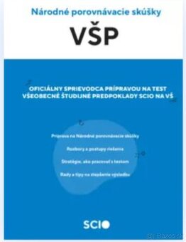 45 SCIO VŠP testov + sken učebnice