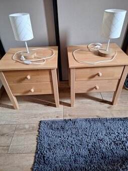 Set nočných stolíkov + 2 lampy
