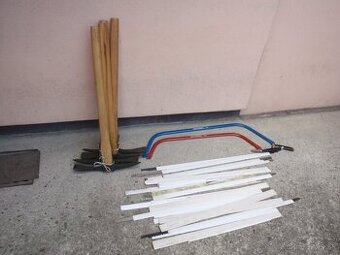 Krumpáče, ruční pily + pilové listy, plechové kýble