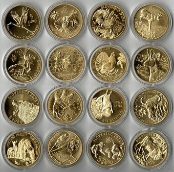 5 Eur mince Fauna a Flóra