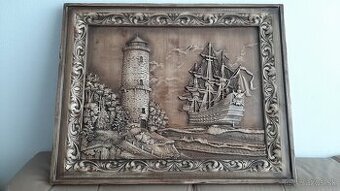 Drevený obraz 84×66vm.hr.4cm