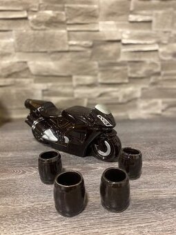 Keramická fľaška motocykel darček - 1