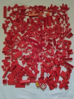 Lego kocky červená - 643g