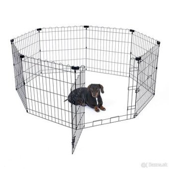 Kovová ohrada pre šteňatá 8 panelov á Š 61 x V 76 cm