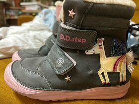 Detské zimné zateplené topánky DD step - 1
