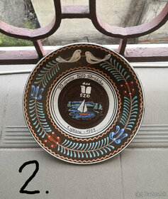 2 Pozdišovska keramika dekoratívne taniere na stenu