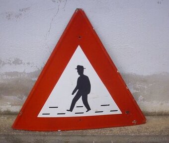 Stará smaltovaná tabulka dopravná