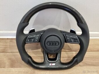 AUDI VOLANT KARBONOVY ZKOSENY s airbagom a RS padlami