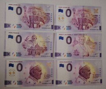 0€ / 0 euro suvenírová bankovka - zahraničie mix