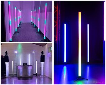 2ks led svetelné trubice bluetooth app, RGBW