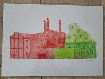 Grafika Čierne diery Nitriansky pivovar a sladovňa