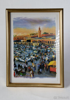 Obrázok s marockou tematikou v zlatom ráme