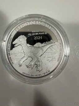 Strieborná investičná minca-Kongo 2024 – UTAHRAPTOR