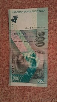 Predám bankovku 200 korun
