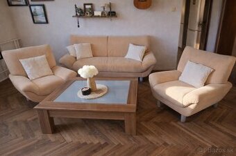Gaučová súprava (gauč + 2 kreslá) – vynikajúci stav