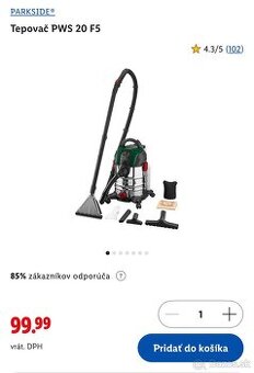 Tepovač s vysávačom Parkside