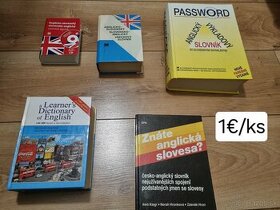 učebnice, slovníky angličtine, nemčina, ruština