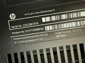 Predám HP Pro AIO 3520, i3-3240, 8GB RAM, 500GB SSD