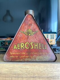 Aeroshell AeroShell aero shell stará plechovka od oleja