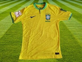 futbalový dres Brazília žltý World CUP slimfit -