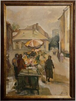 Obraz Michal Čičvák-Trhy na Dominikánskom námestí