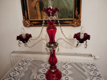 Lampa Borske sklo.Trojramena.