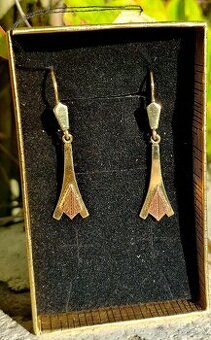 Zlate náušnice žlté ruzove zlato 585