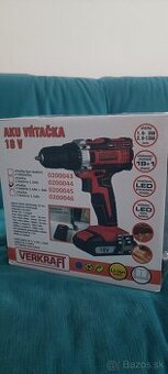 Aku vŕtačka 18V 1.5Ah + 3Ah VERKRAFT