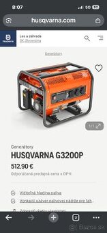 Husqvarna Generátor( el centrála) G3200P