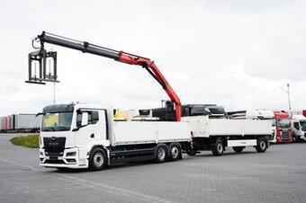 MAN TGS 26.470 - 6x2 - Valník + HR-Palfinger PK 20501 L + Př