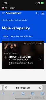 PREDÁM lístky na IMAGINE DRAGONS