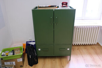 IKEA IDÅSEN Skrinka s dvierkami, tmavozelená, 80x47x119
