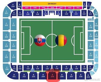 2 vstupenky  Slovensko Rumunsko UEFA EURO UNDER21