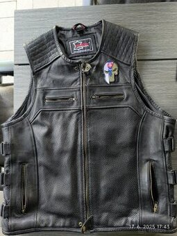Pánska kožená moto vesta 3Xl