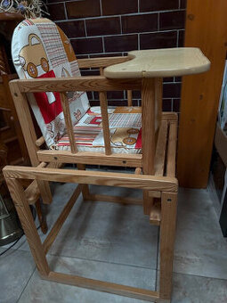 Detská skladacia stolička drevená