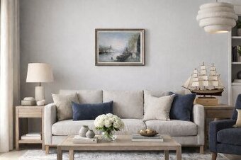 OBRAZ - Olejomaľba - Prístav