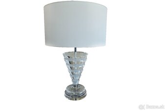 Luxusná nová nočná alebo stolová lampa zo skla a krištálu