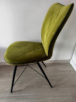 Zelená jedálenská stolička 2x